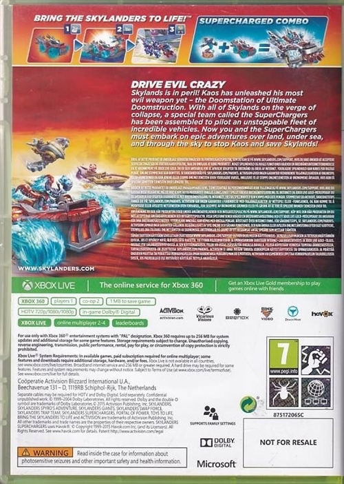 Skylanders Superchargers - XBOX 360 (B Grade) (Genbrug)